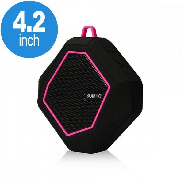 Wholesale Water Resistant Portable Bluetooth Speaker S329 (Hot Pink)